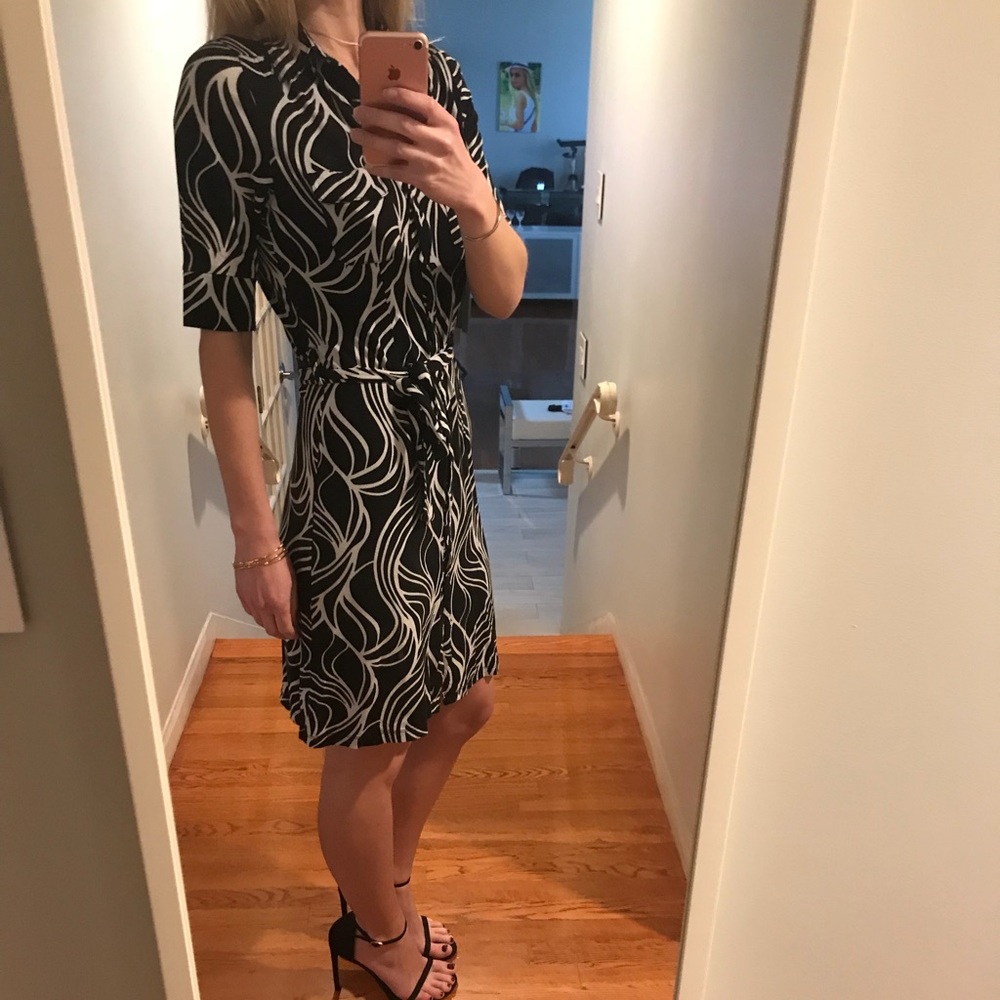 H&M Zebra Pattern Dress W/ Belt - image 2